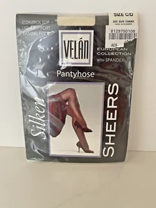 Velan Silken Sheers Control Top Pantyhose Size C/D Bone Light Support New - Picture 1 of 4