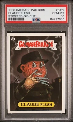 1988 Garbage Pail Kids OS15 Series 15 CLAUDE FLESH 617a DIECUT Card PSA 10 MINT - Image 1 of 2