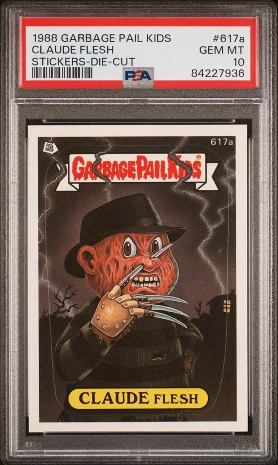 1988 Garbage Pail Kids OS15 Series 15 CLAUDE FLESH 617a DIECUT Card PSA 10 MINT - Image 1 of 2