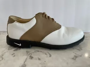 Scarpe da golf Nike Air Bella Last da donna bianche marroni in pelle punte morbide 8,5 - Foto 1 di 9