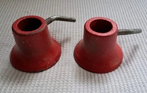 VINTAGE STANDARD WEIGHT PLATE BARBELL COLLARS 1” - Picture 1 of 6