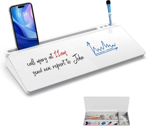 Desktop Whiteboard for Quick Notes & Reminder Desk Small Erase Board 40x18cm - Picture 1 of 5