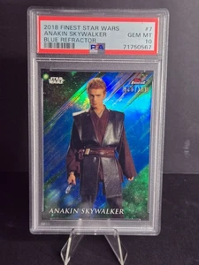 2018 Topps Finest Star Wars #7 Anakin Skywalker /150 Blue Refractor PSA 10💎 - Picture 1 of 2