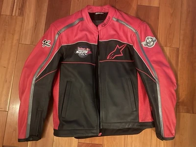 Chaqueta de carreras de cuero Alpine Stars Red Bull Indianapolis G7 XXL ajuste relajado Foto 1 de 4