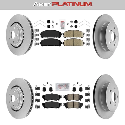 Front + Rear Brake Pads & Coated Rotors FOR 2015-2021 LEXUS NX200T NX300 NX300H - Изображение 1 из 4