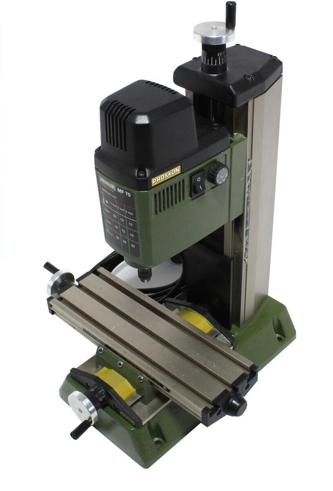Proxxon MF 70 Micro-Fräse Bohr-Fräsmaschine Feinfräse 100 Watt grün 1723441 - Bild 1 von 1
