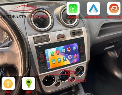 4+64GB For Ford Fiesta 2005-2007 Android 13 CarPlay Car Stereo Radio GPS Navi FM - Image 1 of 4