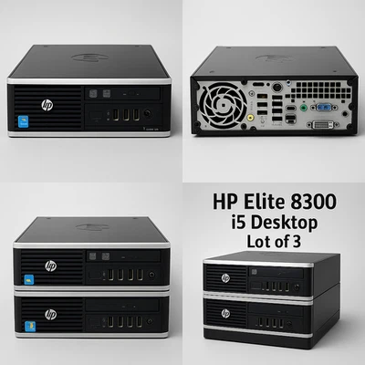 Computadora de escritorio HP Compaq Elite 8300 (disco duro de 250 GB, Intel Core i5-3470, 3,20 GHz, 4 GB) -... Foto 1 de 4