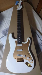 Aria Pro II Legend LST-AZ WHWH Electric Guitar Limited Model Anodized Pickguard - Picture 1 of 10