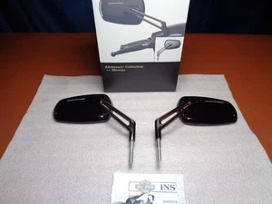 GENUINE HARLEY DAVIDSON, MULTI-FIT, 1982-Up, ADVERSARY, BILLET MIRRORS-BLACK - Picture 1 of 23