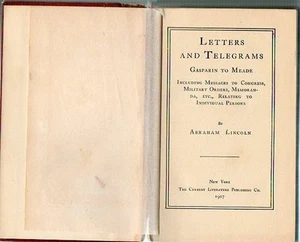 Lincoln Letters and Telegrams Gasparin To Meade 1907 Congress Military Orders - Imagen 1 de 2
