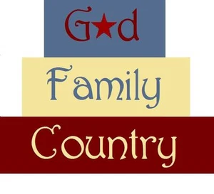Plantilla God Family Country Blocks Estrella Patriótica ¡Envío Gratis a EE. UU.! - Imagen 1 de 1