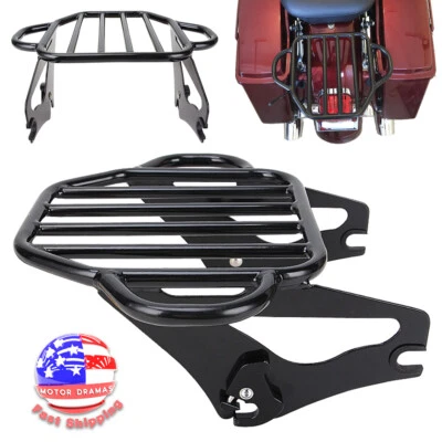 Detachable 2-Up Luggage Rack For Harley Touring Road King Street Glide 09-22 18 Foto 1 de 4