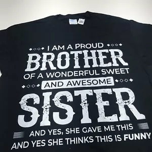 Port & Co. T-Shirt Mens Sz Medium NWT Quotes Funny Black Short Sleeve Crew Neck - Picture 1 of 12