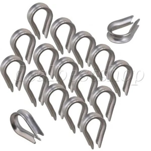 100 x M2 Cable Winch Wire Rope Loop Thimble Marine Boat Stainless Steel - Picture 1 of 8
