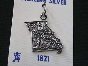 Stunning State Of Missouri Sterling Silver Pendent/ Charm. Make Offer! #1622 - Picture 1 of 4