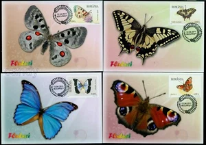 2011 Butterflies,Schmetterlinge,Papillons,Farfalle,Romania,6509=6 FDC maxi cards - Picture 1 of 2