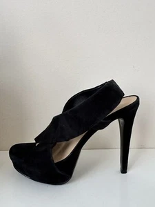 DVF Diane Von Furstenberg black Suede Platform Stiletto size UK 6, EU 39, US 8 - Picture 1 of 2