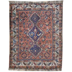 Alfombra de lana tribal oriental vintage anudada a mano (talla 4,1 X 4,11) Cwral-9108 - Imagen 1 de 10