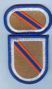 Army Beret Flash & Background Oval (F&O) Set - 470th QUARTERMASTER DETACHMENT - Picture 1 of 1