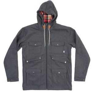 Poler Outdoor Stuff Outpost Jacke Herren Medium Wollmischung Flanell gefüttert Mantel - Bild 1 von 9