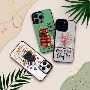 BOOKS LOVE READING AUTUMN FALL COZY PHONE CASE COVER FOR IPHONE SAMSUNG PIXEL - Picture 1 of 8