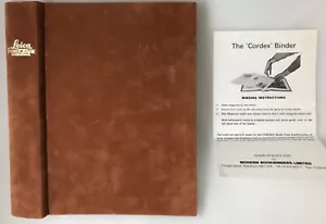 LEICA FOTOGRAFIE Cordex INTERNATIONAL BINDER Made in England Near Mint condition - Picture 1 of 4