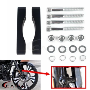 Kit de soportes espaciadores de guardabarros delanteros de 23"" y 26"" para Harley Road King Glide 2014-20 - Imagen 1 de 9