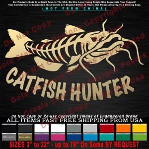 - Catfish Hunter look Right Boat Lake River Car USA Truck Sticker Vinyl Decal - Picture 1 of 12