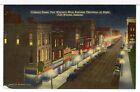1948 Calhoun Street at Night, The Main Business Throrofare, Ft Wayne IN Postkarte
