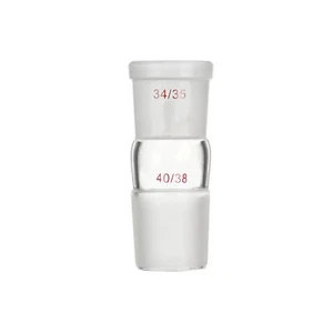 Glass Reducing Adapter From 40/38 Male Joint To 34/35 Female-Joint Lab Glassware - Picture 1 of 1