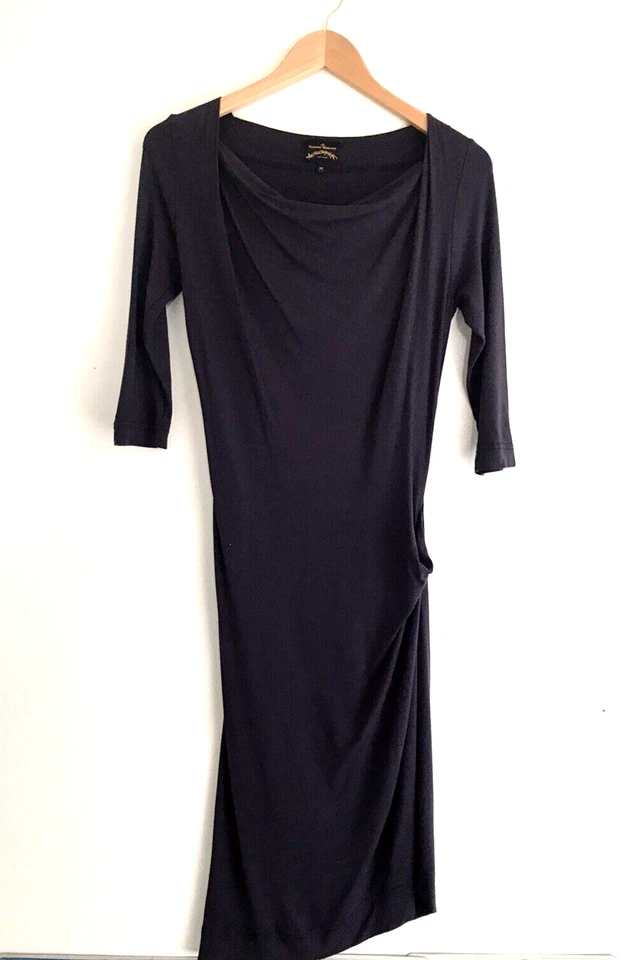 Vestido midi VIVIENNE WESTWOOD Anglomania azul elástico manga 3/4 talla M dinero antiguo Foto 1 de 4