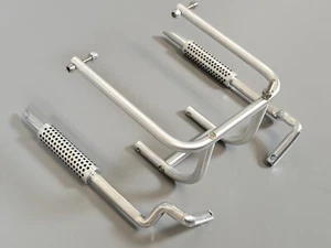 Tamiya Aluminum Rear Bumper + Exhaust Pipe RC 1/10 Sand Scorcher Champ Buggy - Picture 1 of 9