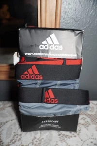 Adidas Open Box Youth/Boy XL/18-20 AEROREADY Boxer Brief Underwear 3 Pack - Picture 1 of 5
