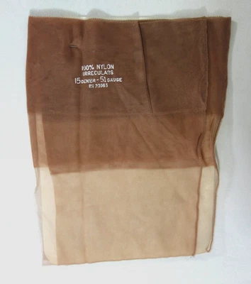 1 Pr VINTAGE~IRREGULARS~FULLY FASHIONED~SEAMED FLAT SHEER NYLON STOCKINGS 10 1/2 - Image 1 of 4