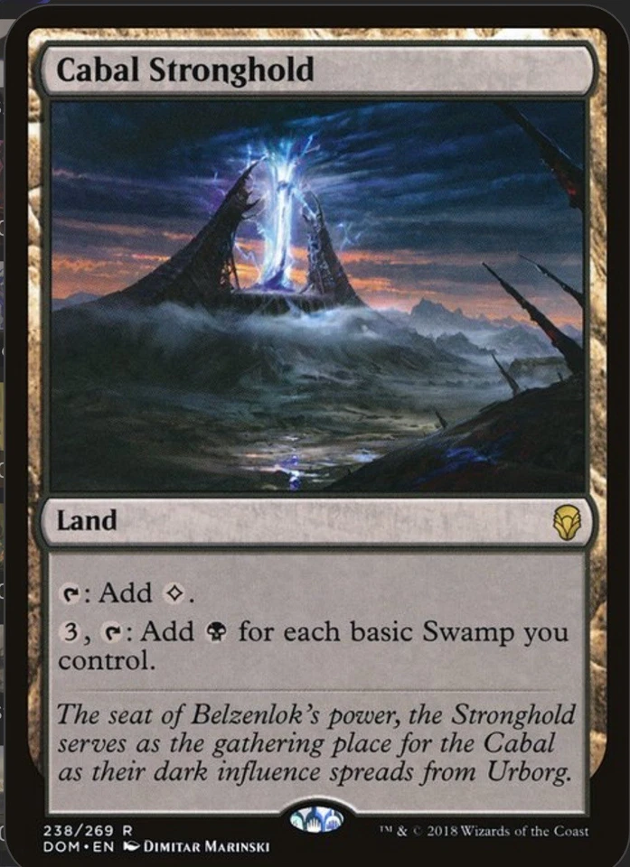 CABAL STRONGHOLD Dominara - MTG Magic the Gathering ~ N M - Image 1 of 1