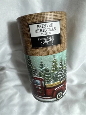 Rompecabezas Pintado Navidad 1000 Piezas Camión Rojo Primitivos Por Kathy 27’x 20’ NUEVO EN CAJA NUEVO Foto 1 de 4