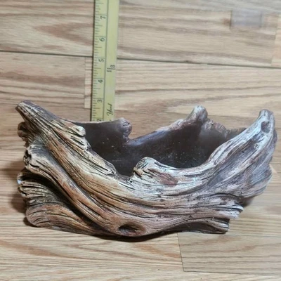 Maceta de resina con aspecto de madera a la deriva sintética maceta suculenta planta de interior [T60] Foto 1 de 4