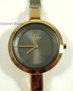 Working Ladies OBAKU Gun Metal Colour Dial & Gold Plate Quartz Wristwatch - Picture 1 of 9