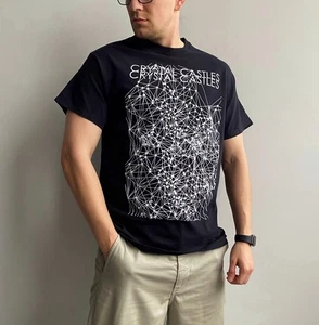 Vintage 00s Crystal Castles Men’s Black t-shirt Size L - Picture 1 of 8