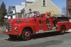 Saddle Brook NJ 1955 Ahrens Fox Model IC Pumper - Scivolo per apparecchi antincendio - Foto 1 di 1