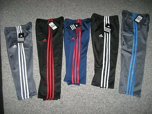 ADIDAS Boy's Warm-Up Pants,All colors & Sizes, 100% Polyester, Elastic waist,Pkt - Picture 1 of 1
