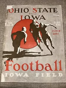1924 Iowa Hawkeyes vs Ohio State Buckeyes Gameday Program - RARE - Picture 1 of 3