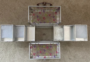 Caboodles FLOR FLEUR DE LIS Neat Freak Train Case Clear Cosmetic Organizer 2011 - Picture 1 of 6