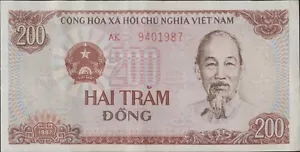 (N87-31) 1987 Vietnam 200 Dong bank note (AF) - Foto 1 di 2