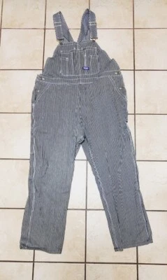 Walls Men's Big Smith Rigid Bib Overall 42W x 30L, Hickory Stripe NWOT - Image 1 of 4