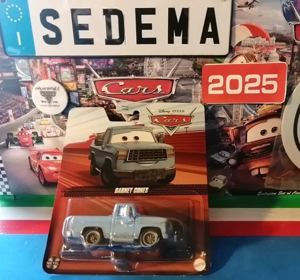 Cars on the Road - Barney Cones 2021 Serie Tribune Red Bl.Sing.Mattel 1/55 metal - Immagine 1 di 3