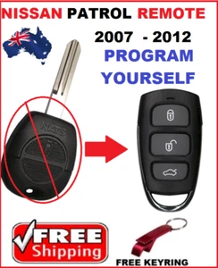 CENTRAL LOCKING REMOTE suitable for NISSAN PATROL 2007 2008 2009 2010 2011 2012 - Picture 1 of 9