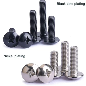 M3 M4 M5 M6 schwarz verzinkt/vernickelt Pan Large Drive Traversenkopfschraube Schraube - Bild 1 von 23