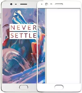 6 x White 9H Tempered Glass Screen Protectors - 3D Curved Edges for OnePlus 3T - Picture 1 of 3